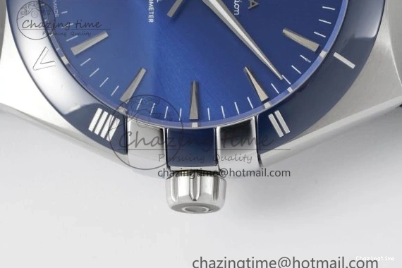0114 Constellation Blue Ceramic SS 8F 1:1 Best Edition Blue Dial on Blue Gummy Strap A TravelReady 7800